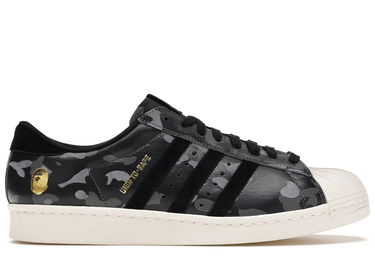 Кецове и обувки adidas Originals Superstar 80s Undefeated Bape Black Camo Черно | S74774, 0