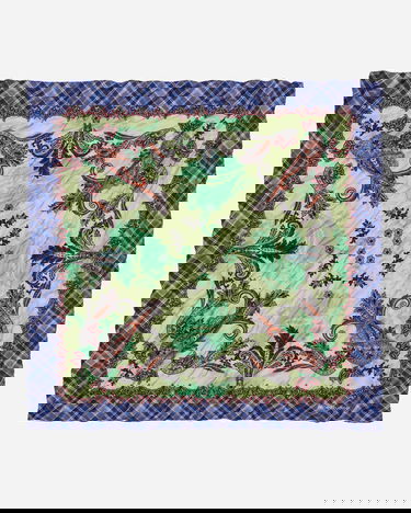 Шал Acne Studios Printed Silk Bandana Зелено | CA0274- ALG, 0