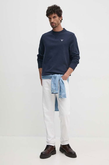 Суитчър Barbour Navy Blue Crew Neck Sweatshirt Тъмно синьо | MOL0643, 1