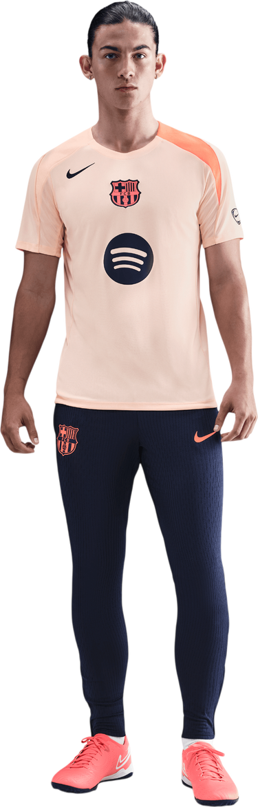 Тениска Nike FC Barcelona Strike Training Shirt Dri-FIT Total 90 Оранжево
 | hm3344-808, 1