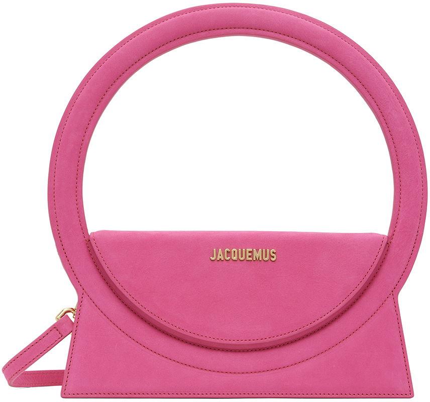 Чанта през рамо Jacquemus Le Raphia 'Le Sac Rond' Bag Розово | 22H221BA015-3066, 0