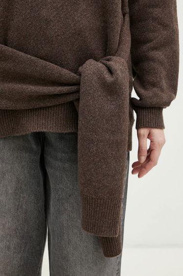 Пуловер JW Anderson JW Anderson Draped Tie Front Jumper Кафяво | KW1263.YN0384.958, 3