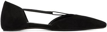 Кецове и обувки TOTEME Totême Suede T-Strap Ballerina Flats Черно | 234-WLGSE082-LE0012, 0