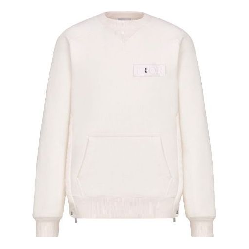 Пуловер Dior DIOR x Sacai Crossover FW21 Logo Sweatshirt Бяло | 213J643A0687-C080