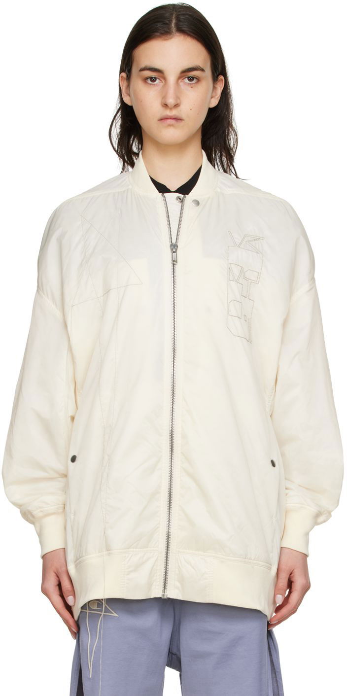 Яке бомбър Rick Owens Nylon Bomber Jacket Бяло | DS01B7927 NDT1, 0