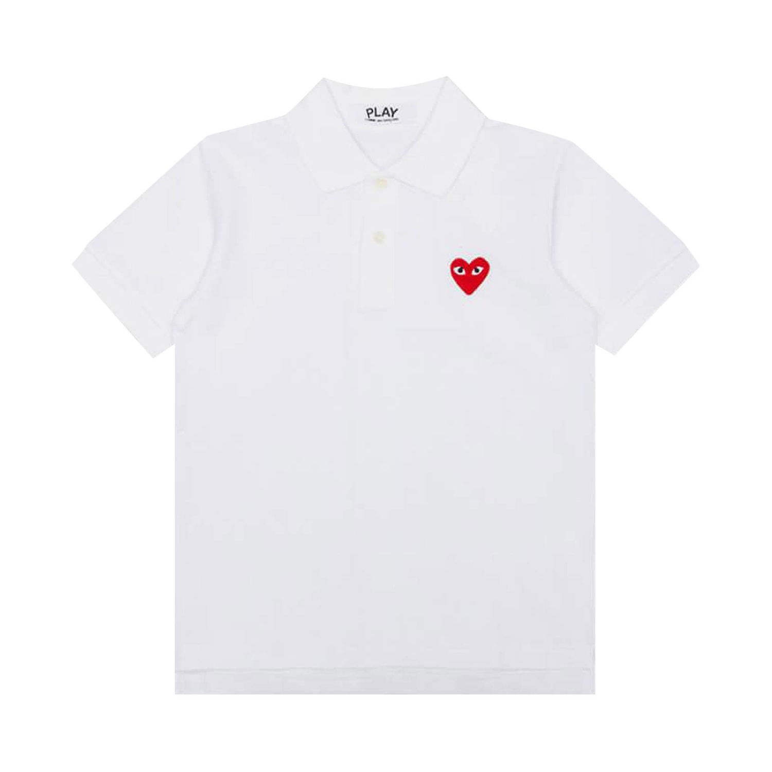 Поло тениска Comme des Garçons PLAY Red Heart Polo Shirt Бяло | AZ T005 051 5, 1
