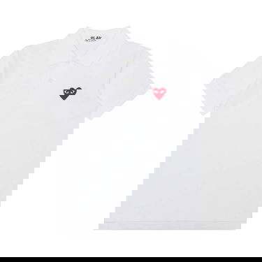 Поло тениска Comme des Garçons PLAY Red Heart Polo Shirt Бяло | AZ T005 051 5, 1