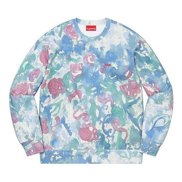 Суитчър Supreme Floral Print Crewneck Sweatshirt Синьо | SUP-SS21-802