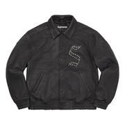 Supreme Pebbled Leather Varsity Jacket