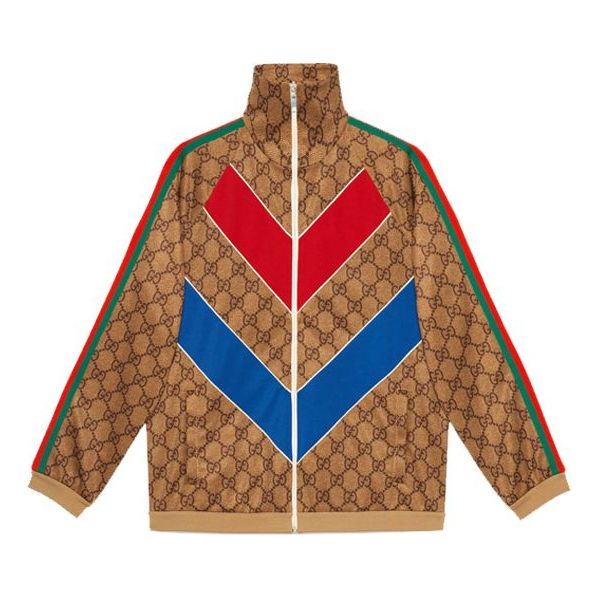 Суитчър Gucci GG Knit Track Jacket Кафяво | 523488-X9V34-2035, 0