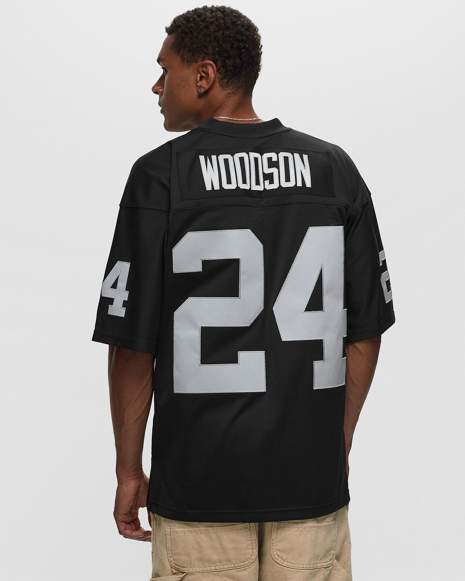 Фланелка Mitchell & Ness NFL LEGACY JERSEY LAS VEGAS RAIDERS 1998 CHARLES WOODSON #24 Черно | LGJYCP18150-ORABLCK98CWO, 1