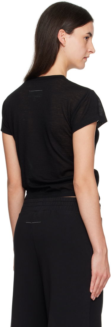 Тениска Maison Margiela MM6 Maison Margiela Sheer Wool T-Shirt Черно | S52GC0354 M20123, 2