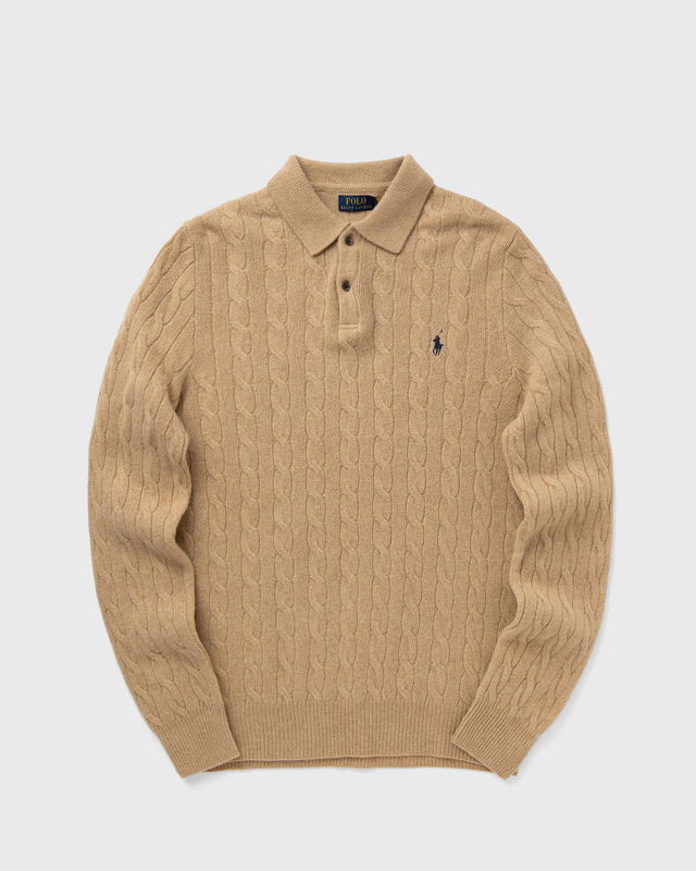 Cable-Knit Polo Sweater