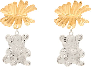 Обеци Chopova Lowena Chopova Lowena Barbed Bunny Teddy Bear Drop Earrings Металик | 6630, 0