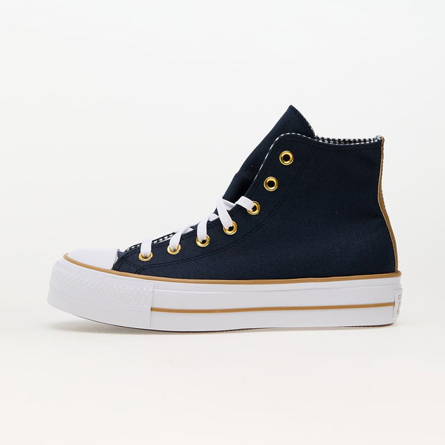 Chuck Taylor All Star Lift Platform Herringbone Stripe Obsidian/ White/ Trek Tan