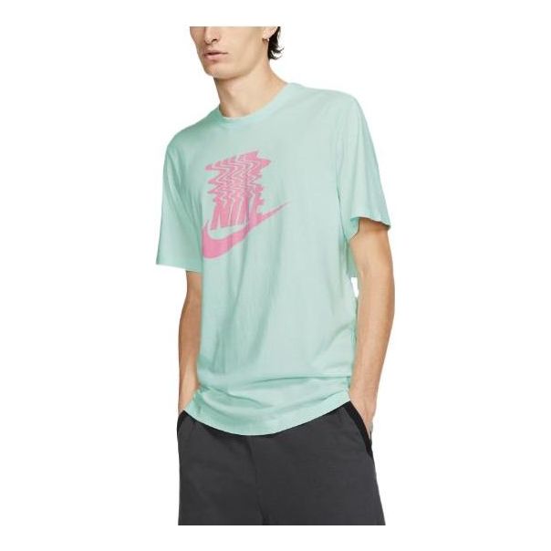 Тениска Nike Sportswear Large Logo Pattern T-Shirt Зелено | BQ1266-336, 0