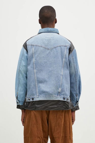 Яке Needles Denim Jacket with Nylon Panels Синьо | PU337, 2