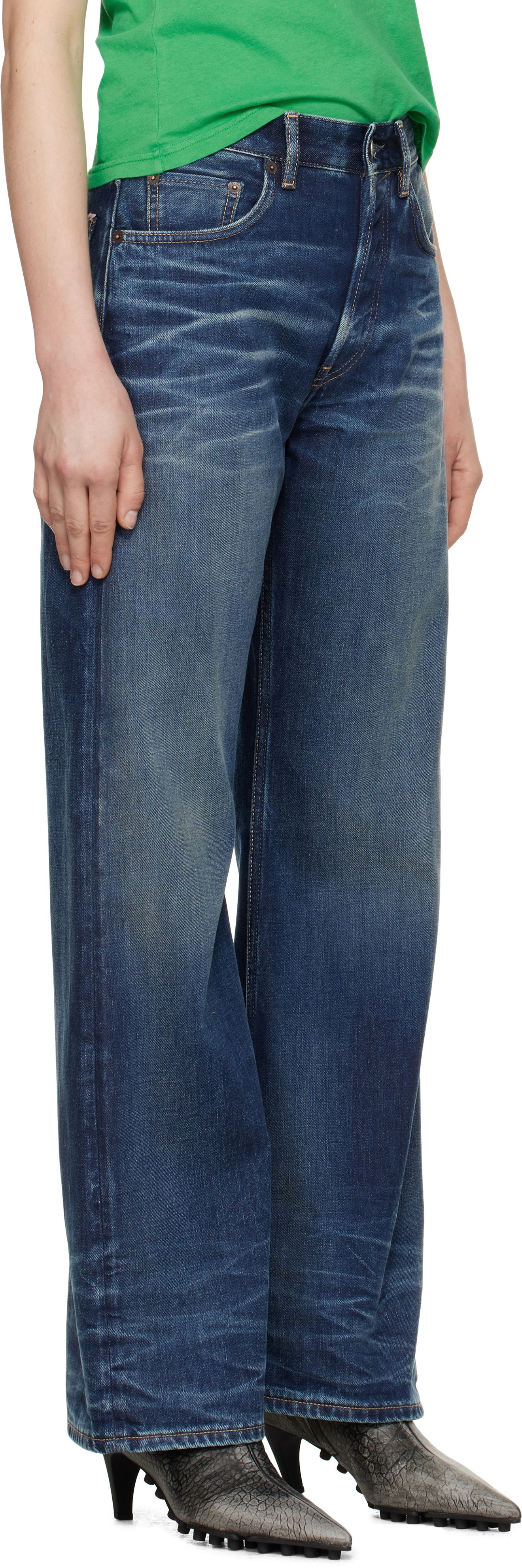 Дънки Acne Studios Acne Studios Loose Fit Jeans Синьо | A00520-, 1