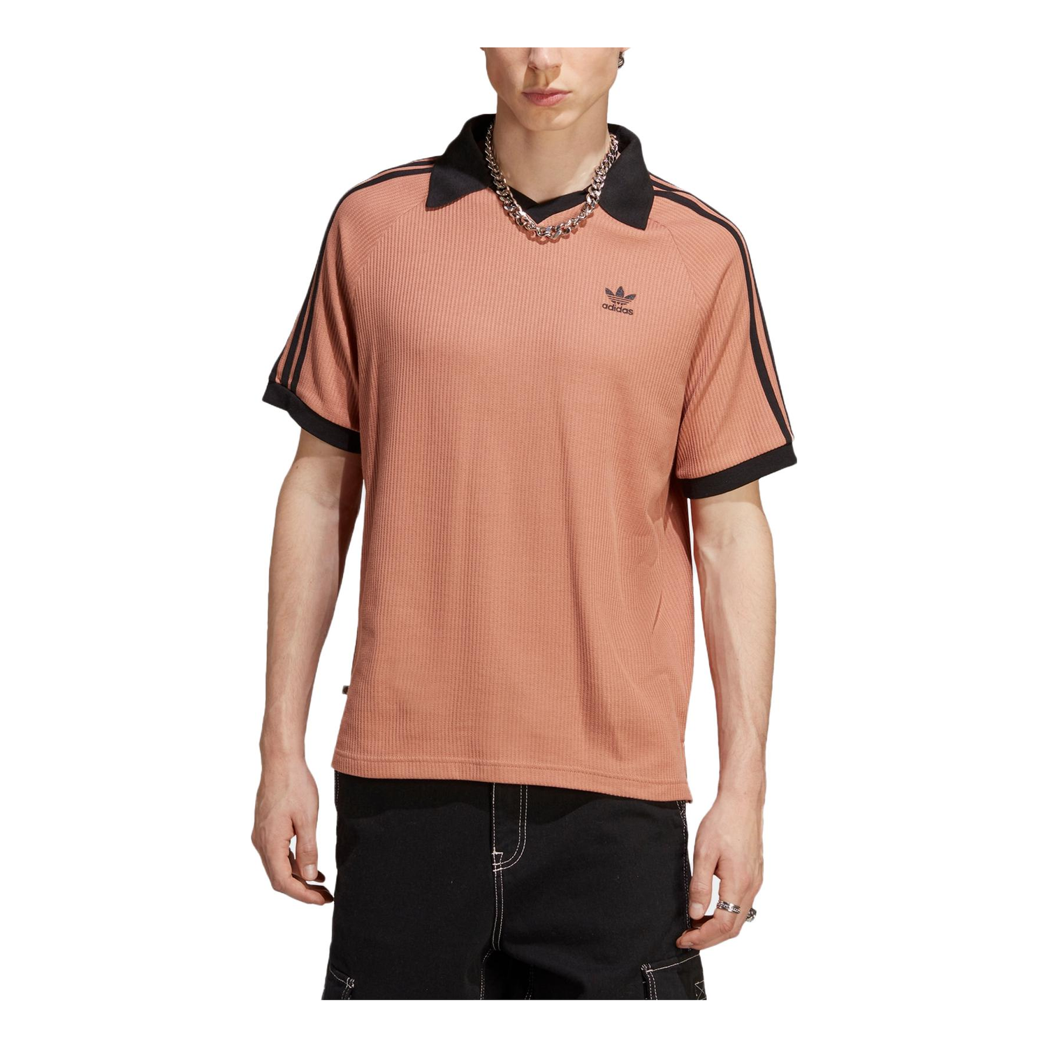 Поло тениска adidas Originals Adicolor Classics Waffle Polo Shirt Оранжево
 | HS2083, 0
