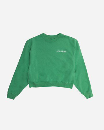 Суитчър Sporty & Rich Disco Cropped Crewneck Зелено | CR474KE, 0