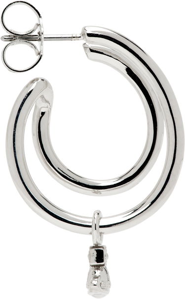 Обеци Vivienne Westwood Ronda Double Hoop Single Earring with Dangle Charm Металик | 62030096-02P019-, 0