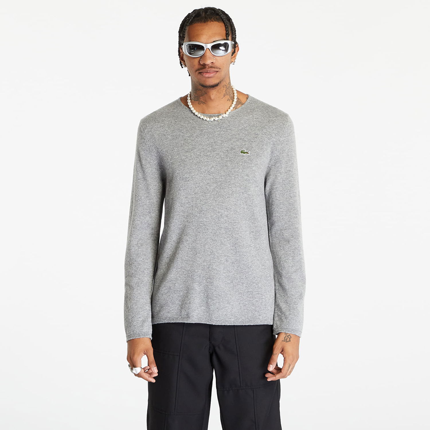 Пуловер Comme des Garçons Lacoste x SHIRT Knit Sweater Сиво | FL-N004 Grey, 0