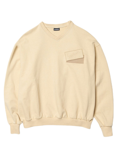 Суитчър Jacquemus Le Santon Wavey Logo Regular Fit Бежово | 226JS045-2177-150
