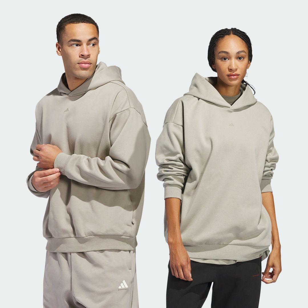 Суитчър adidas Performance Basketball Fleece Hoodie Сиво | JC7846, 0