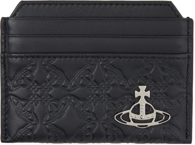 Портфейл Vivienne Westwood Black Slim Card Holder Черно | 5403000BU-L003E-