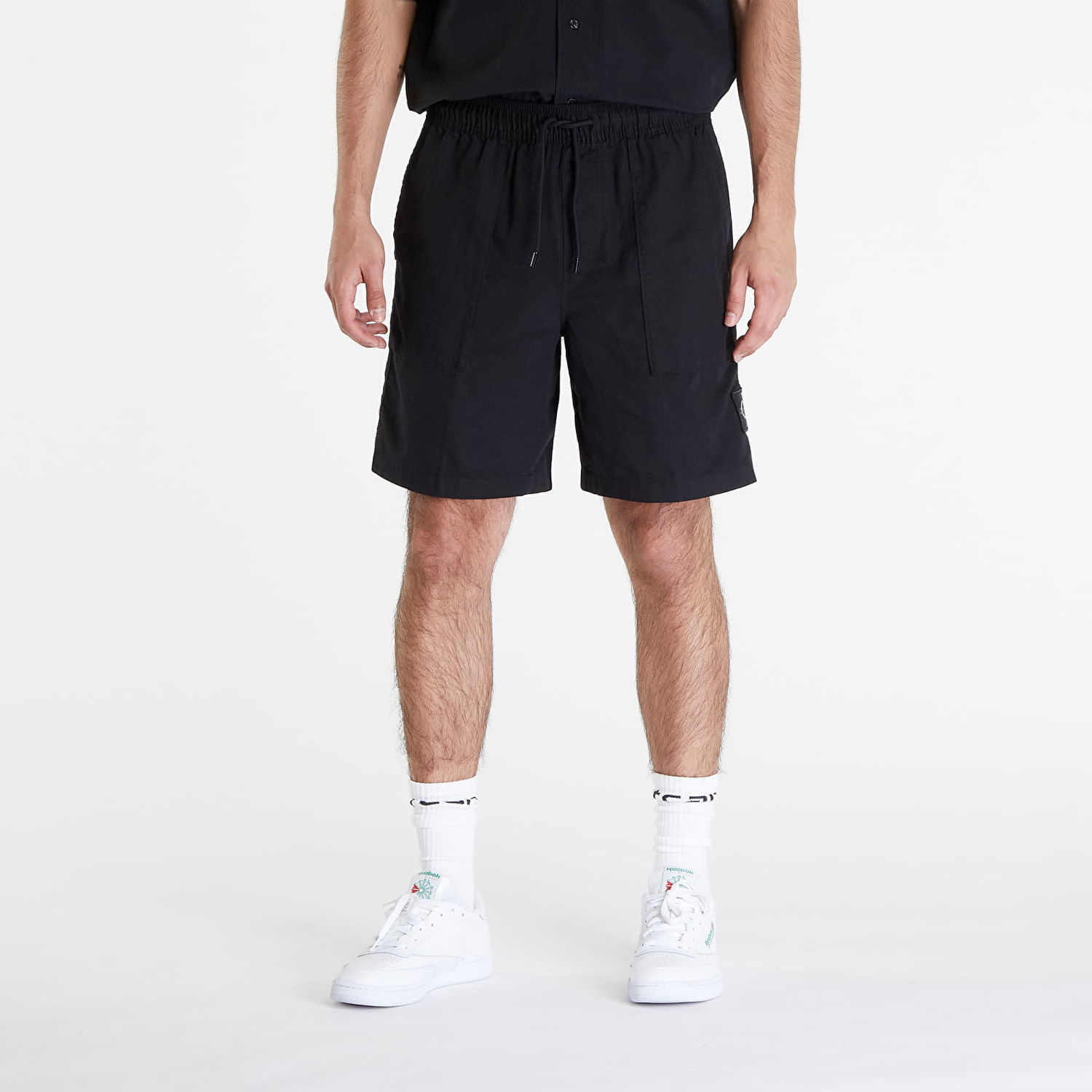 Къси панталони CALVIN KLEIN Linen Shorts Black Черно | J30J325475 BEH, 0