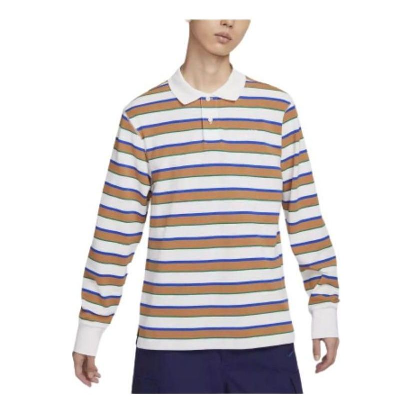 Поло тениска Nike Club Stripe Polo Shirt Бяло | FZ0824-133, 0