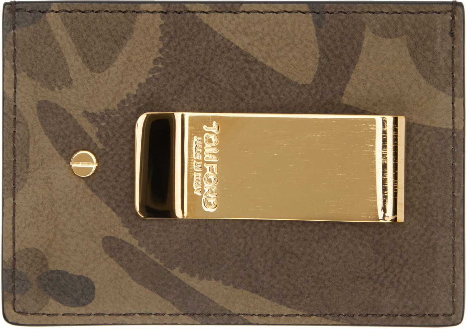 Портфейл Tom Ford Tom Ford Nubuck Money Clip Card Holder Кафяво | Y0341-ICL113G, 1