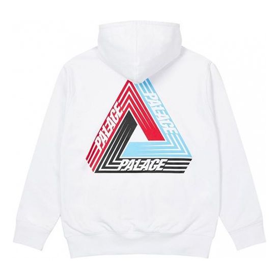 Суитчър Palace Triangle Logo Long Sleeve Hoodie Бяло | P19HD086, 0