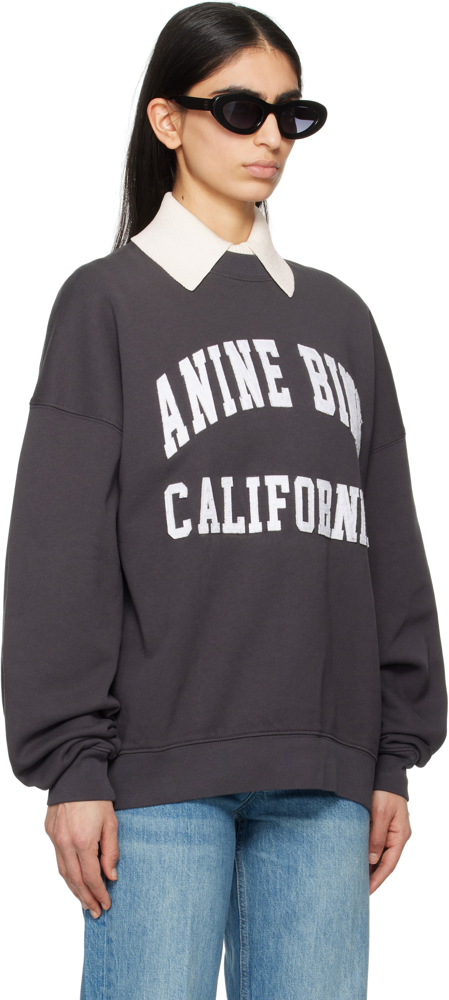 Суитчър Anine Bing Anine Bing Miles Sweatshirt Сиво | A-08-10025-009, 1