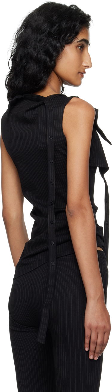 Потник Ottolinger Ottolinger Ada Pinstripe Sleeveless Top Черно | 102-106004-01, 2