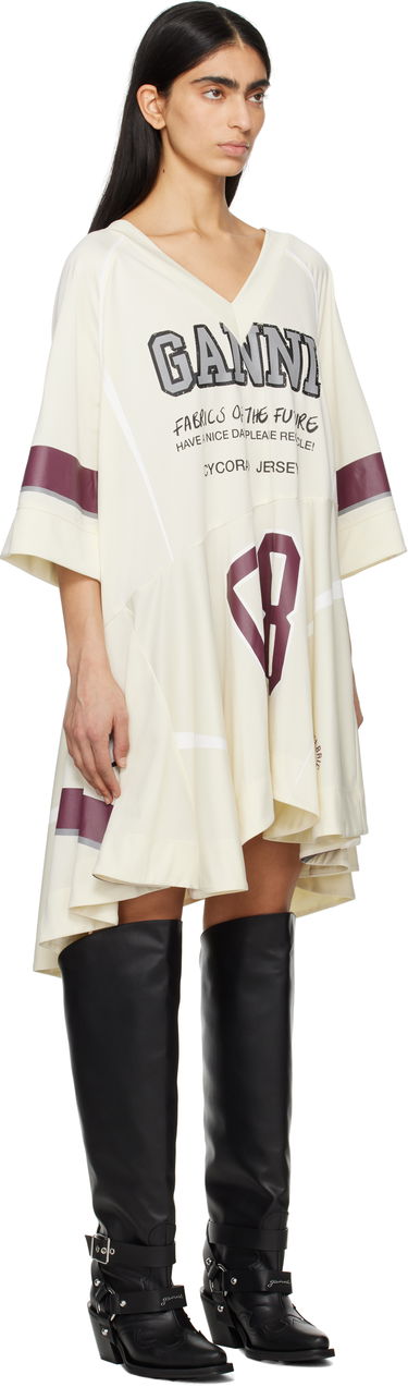 Pокля GANNI GANNI Future Mesh Oversized Minidress Бежово | T4300, 1