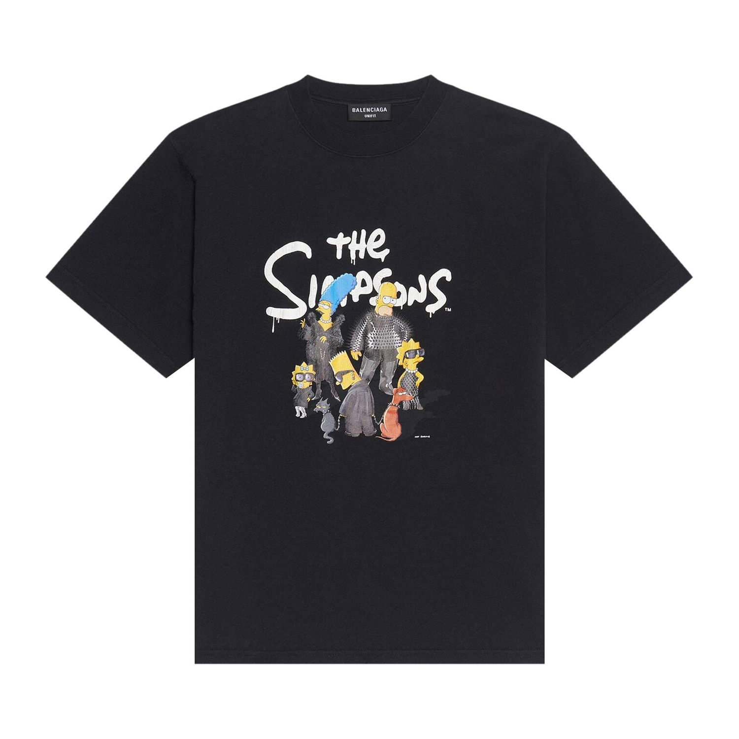 Тениска Balenciaga Small Fit Tee Черно | 670943 TLVG7 0100, 1
