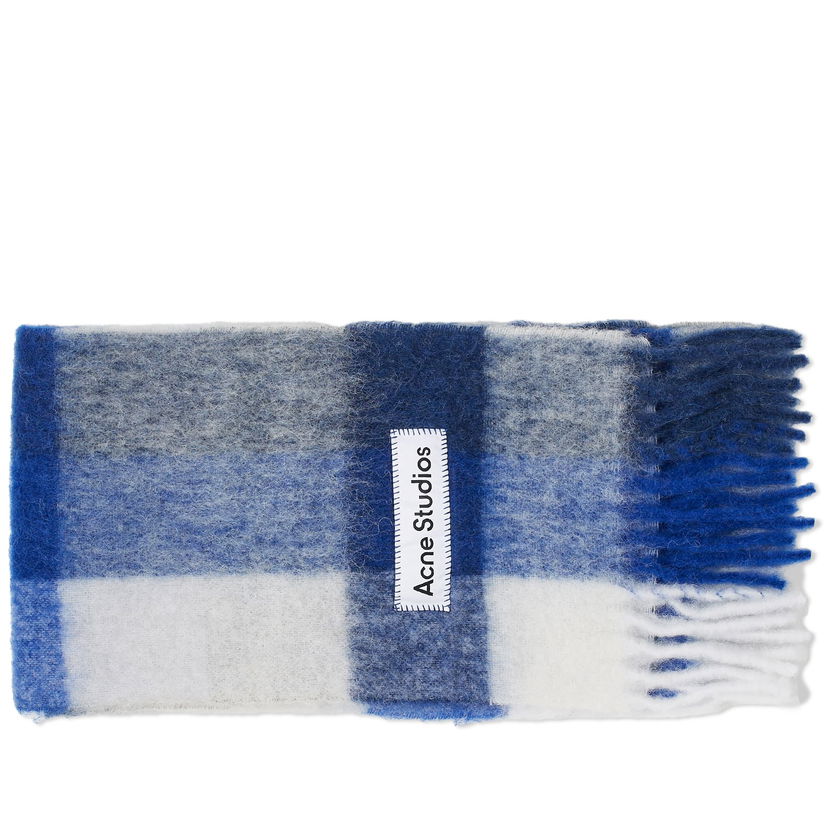 Шал Acne Studios Vally Check Scarf Синьо | CA0084-DL7