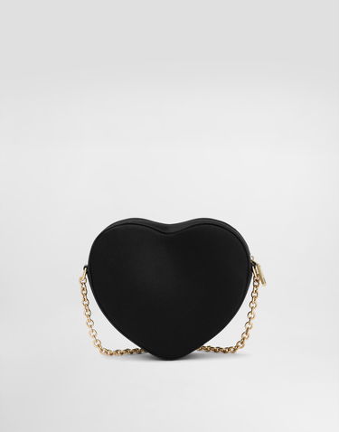 Дамска чанта Dolce & Gabbana Dolce & Gabbana Satin DG Girlie Heart Rhinestone Crossbody Bag Черно | EB0260AB00280999, 2