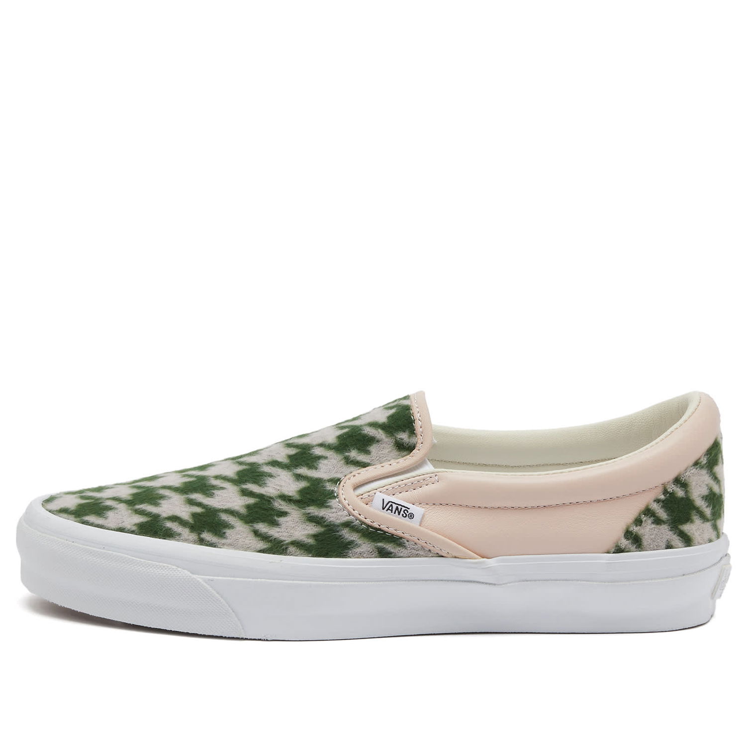 Кецове и обувки Vans Men's Slip-On Reissue 98 in Lx Houndstooth Blush, Size UK 6 | END. Clothing Бежово | VN000CSEYWC, 0