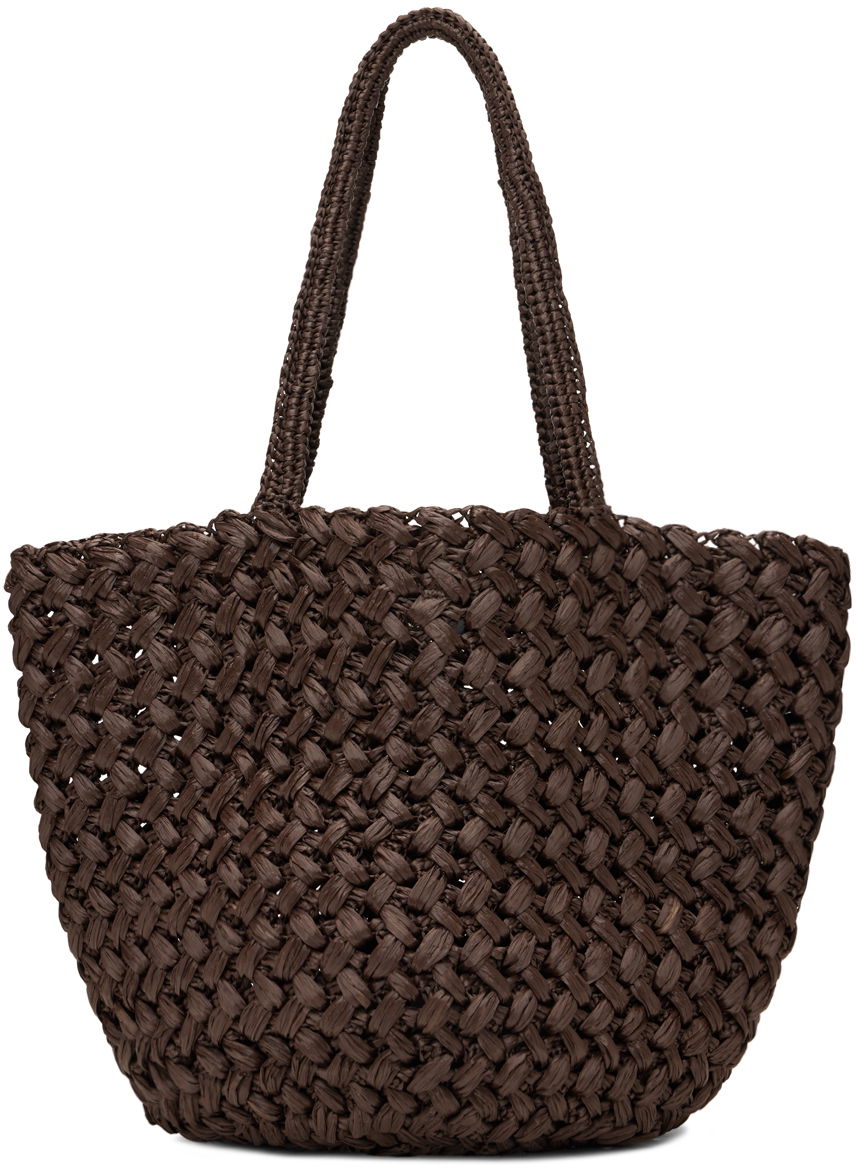 Голяма пазарска чанта The Row The Row Estelle Woven Tote Кафяво | W1655-W756, 0