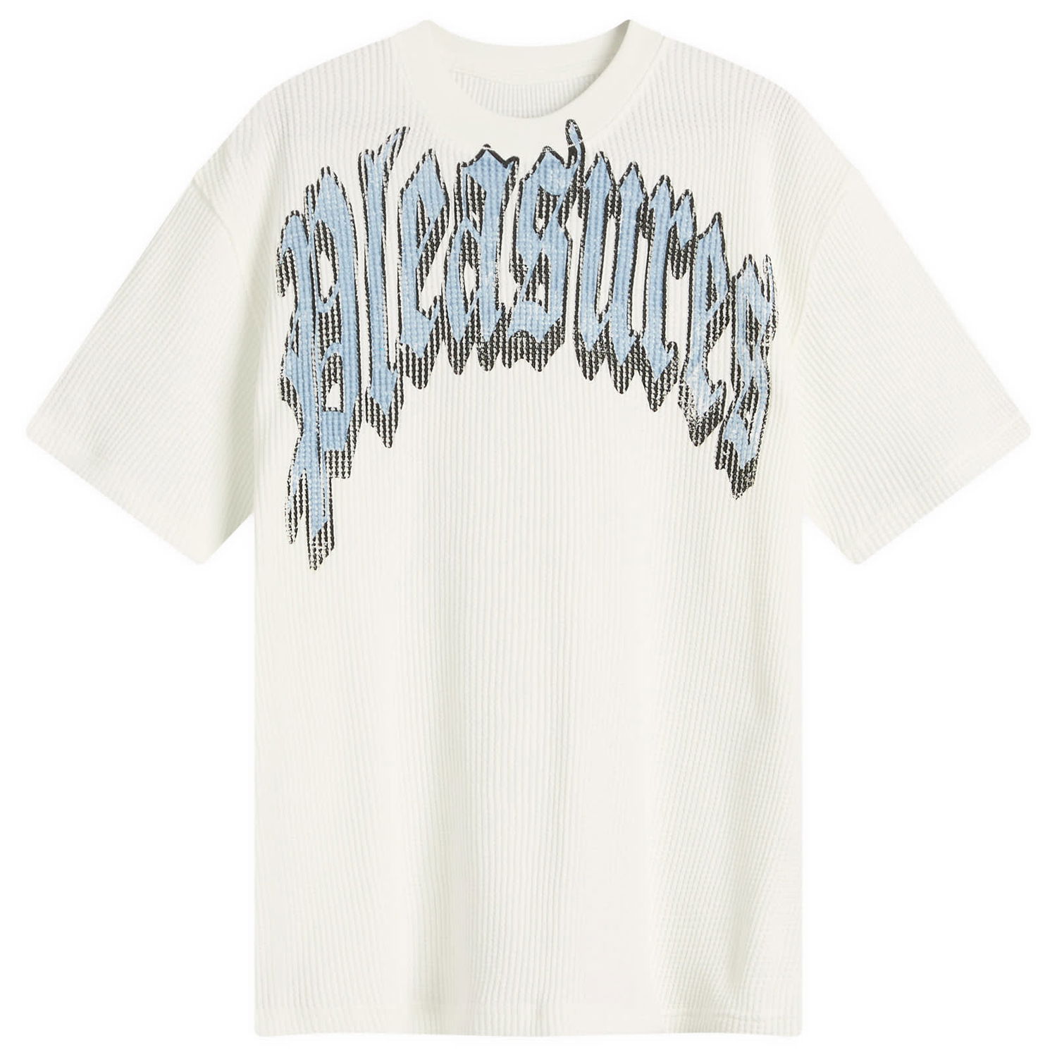 Тениска Pleasures Pleasures Twitch Waffle T-Shirt, Size Small Бяло | P25SP024-WHT, 0