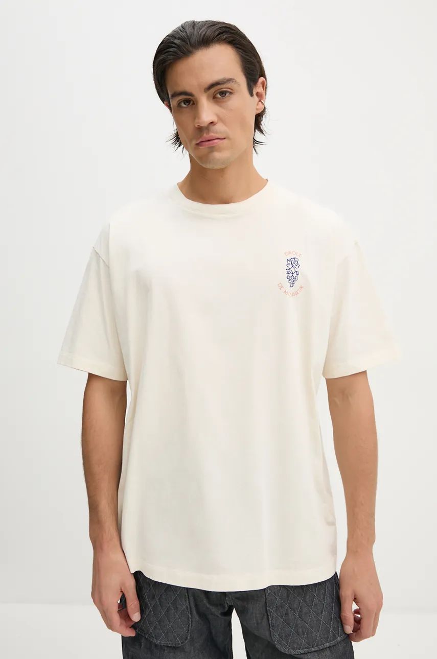 Тениска Drôle de Monsieur T-Shirt With Print Бежово | E.TS212.CO165.CM, 0