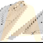 Anine Bing Greer Cropped Trench Coat, Size Large