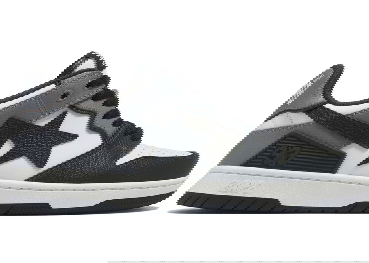 Кецове и обувки BAPE A Bathing Ape Sk8 Sta #5 Black White Сиво | 1J80-291-059-BLK/001FWJ801059I-BLK, 0