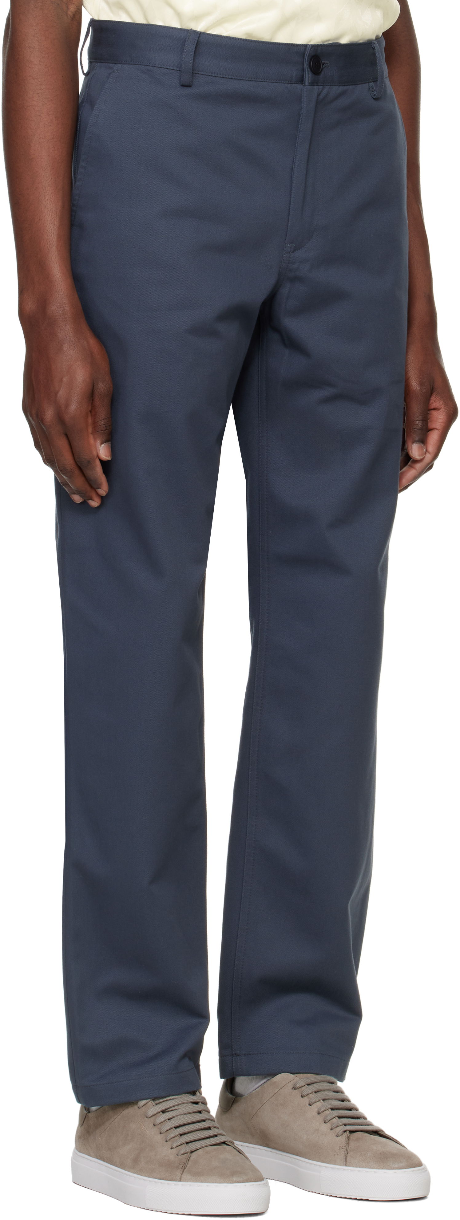 Панталони MAISON KITSUNÉ Maison Kitsuné Casual Chino Trousers Синьо | OM01101WW9043, 1