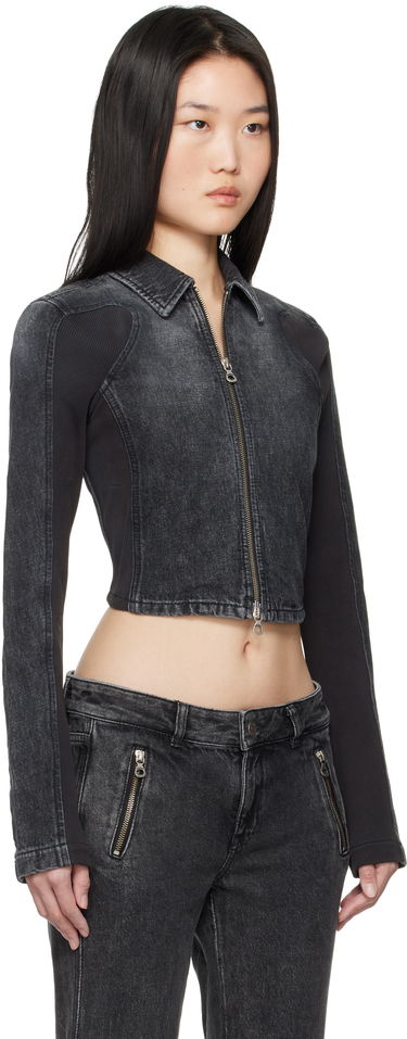 Яке Diesel Black Cropped Denim Jacket Черно | A14379 0AJEK, 1