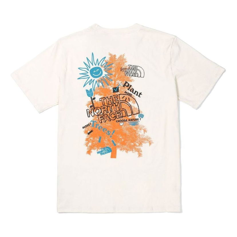 Тениска The North Face Short Sleeve Earth Day T-Shirt Бяло | NF0A812D-AI0