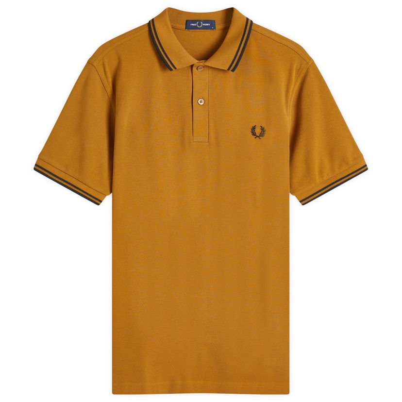 Поло тениска Fred Perry Polo Shirt Twin Tipped Large Кафяво | M3600-T59