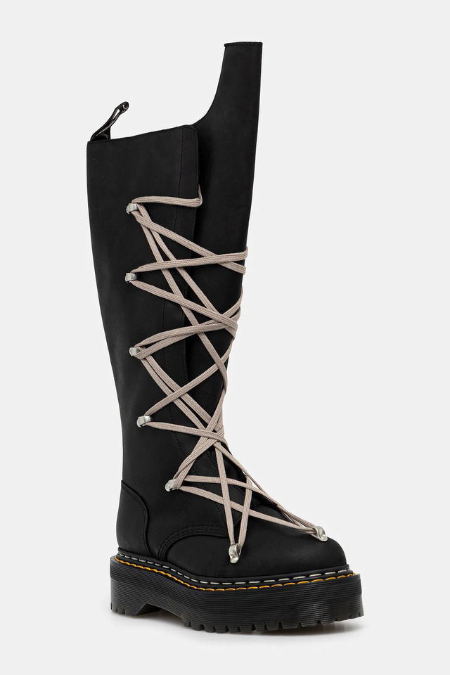 Rick Owens DRKSHDW 1B60 Quad Sole Pentalace Platform Boot
